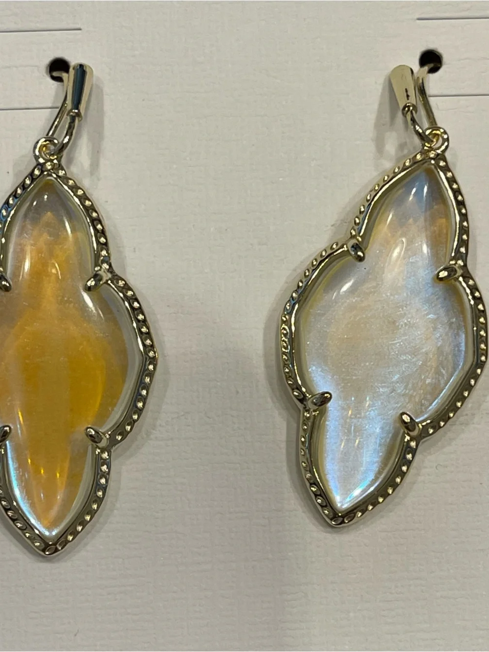 Kendra Scott Abble Drop Earrings gold dichroic glass